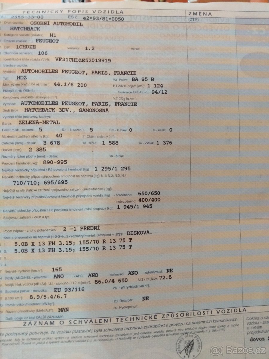 Náhradní díly Peugeot 106 - 8