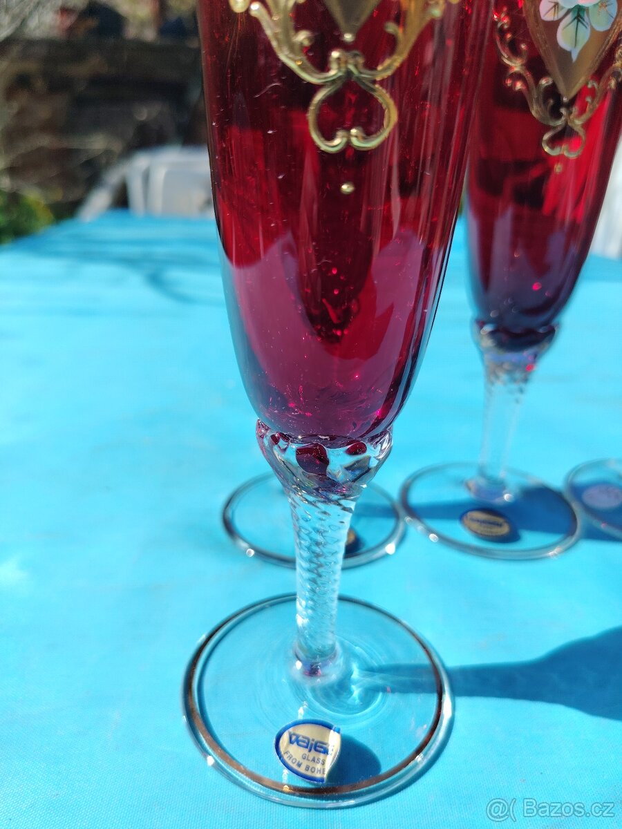 Červené skleněné pohárky - 8