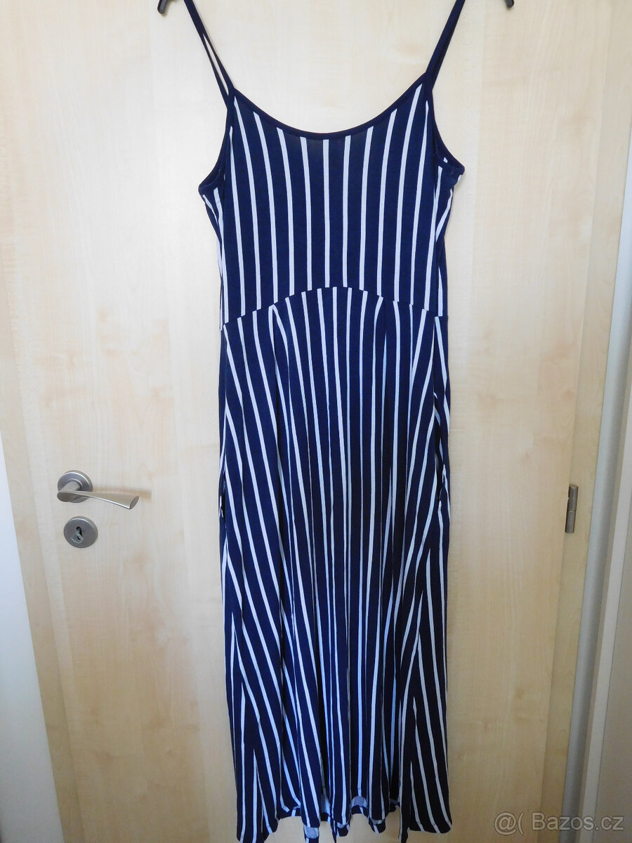 Letní lněná halena, černý top, šaty - 8