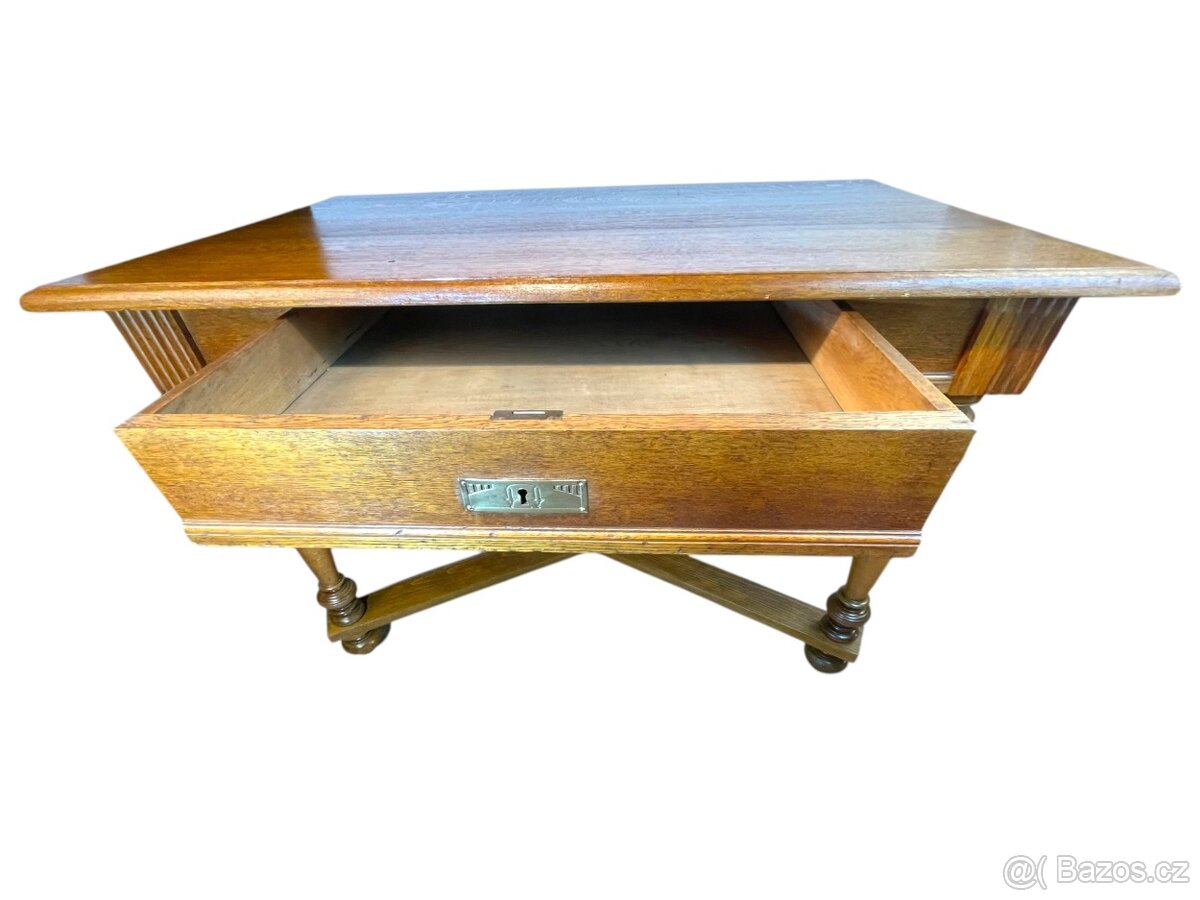 Starožitný dubový stůl – historismus - 8