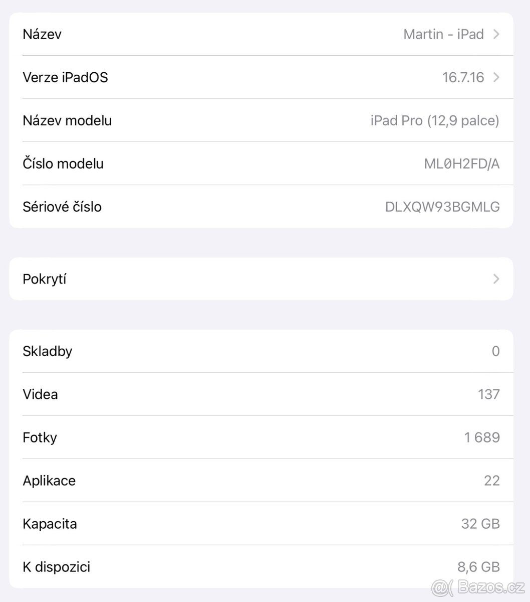 Apple iPad Pro 12,9" (1. gen) 32GB Gold - 8