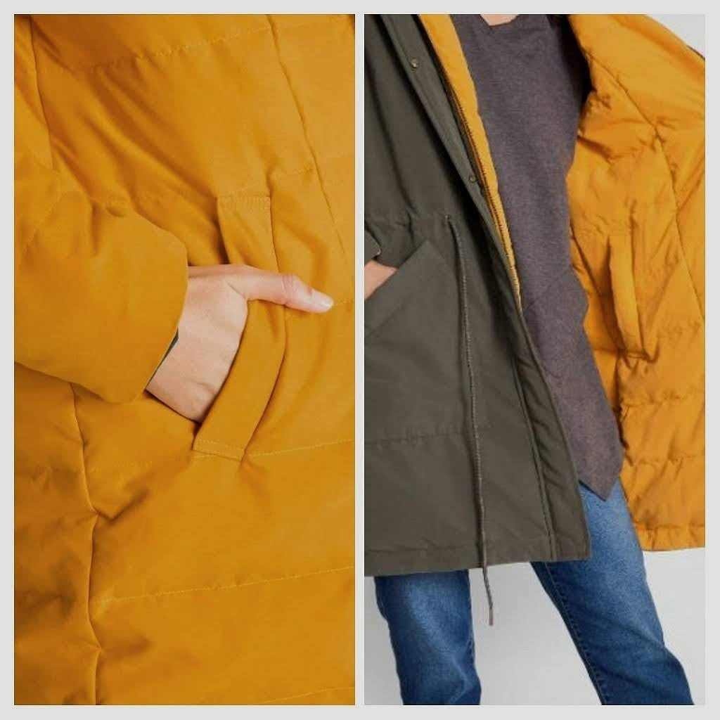 Péřová zimní oboustranná parka nová vel.38/40 - 8