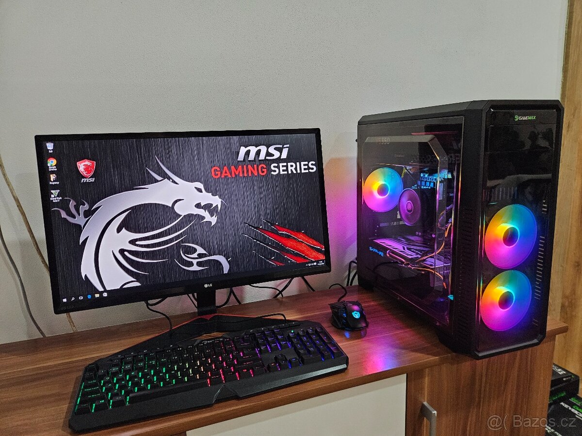 Herní pc i7-4790k 8gb ddr3 RX580 4gb lcd 24" hdmi GTA5 - 8