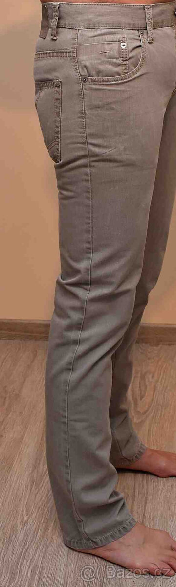 Béžové slim kalhoty Benetton a zateplené Betty Barclay S - 8