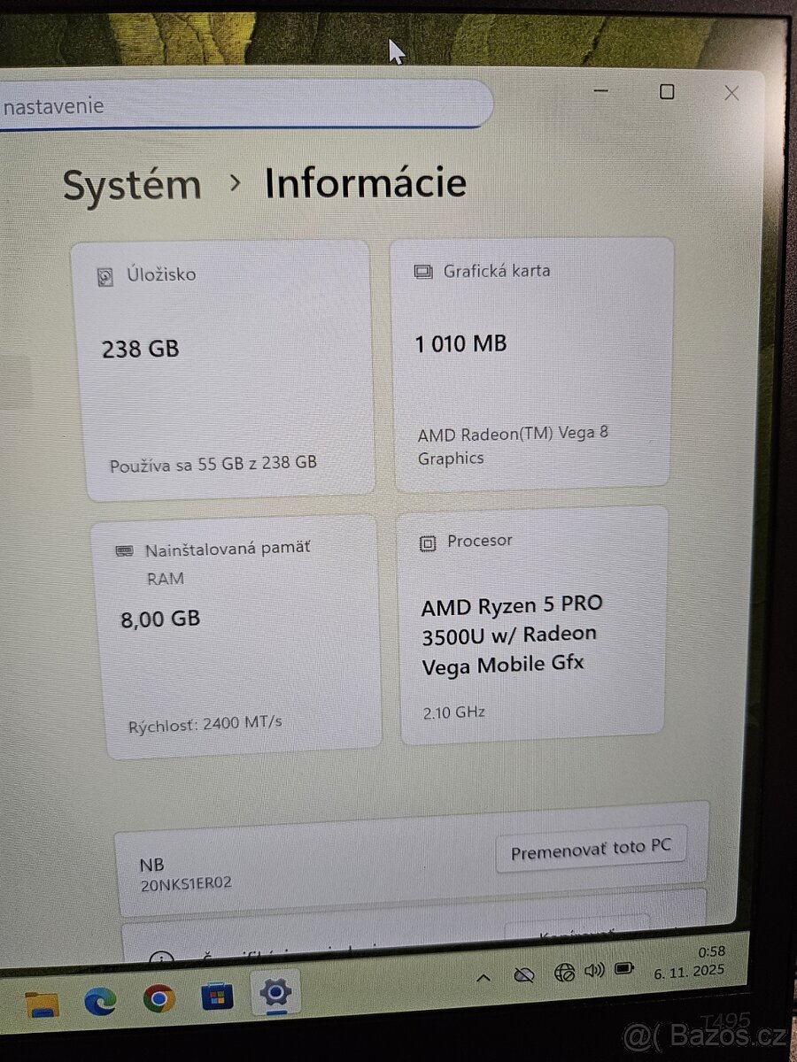 Fungl nový Lenovo T495 Notebook - 8