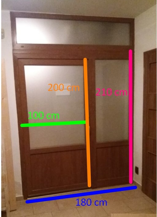 Plastová prosklená stěna s dveřmi - použitá - Rezervováno - 8