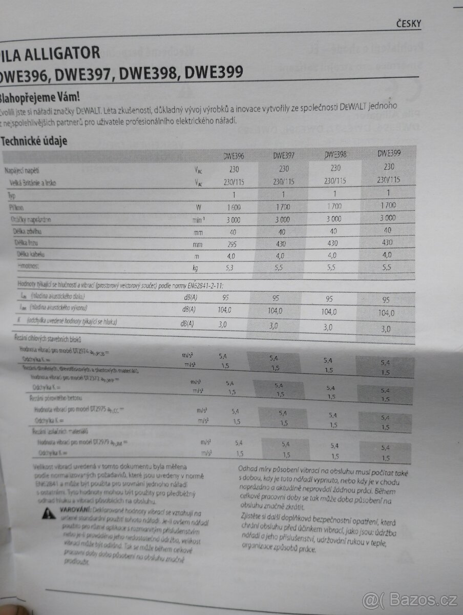 Řezačka DeWALT dwe 397 na Porotherm a Ytong - 8