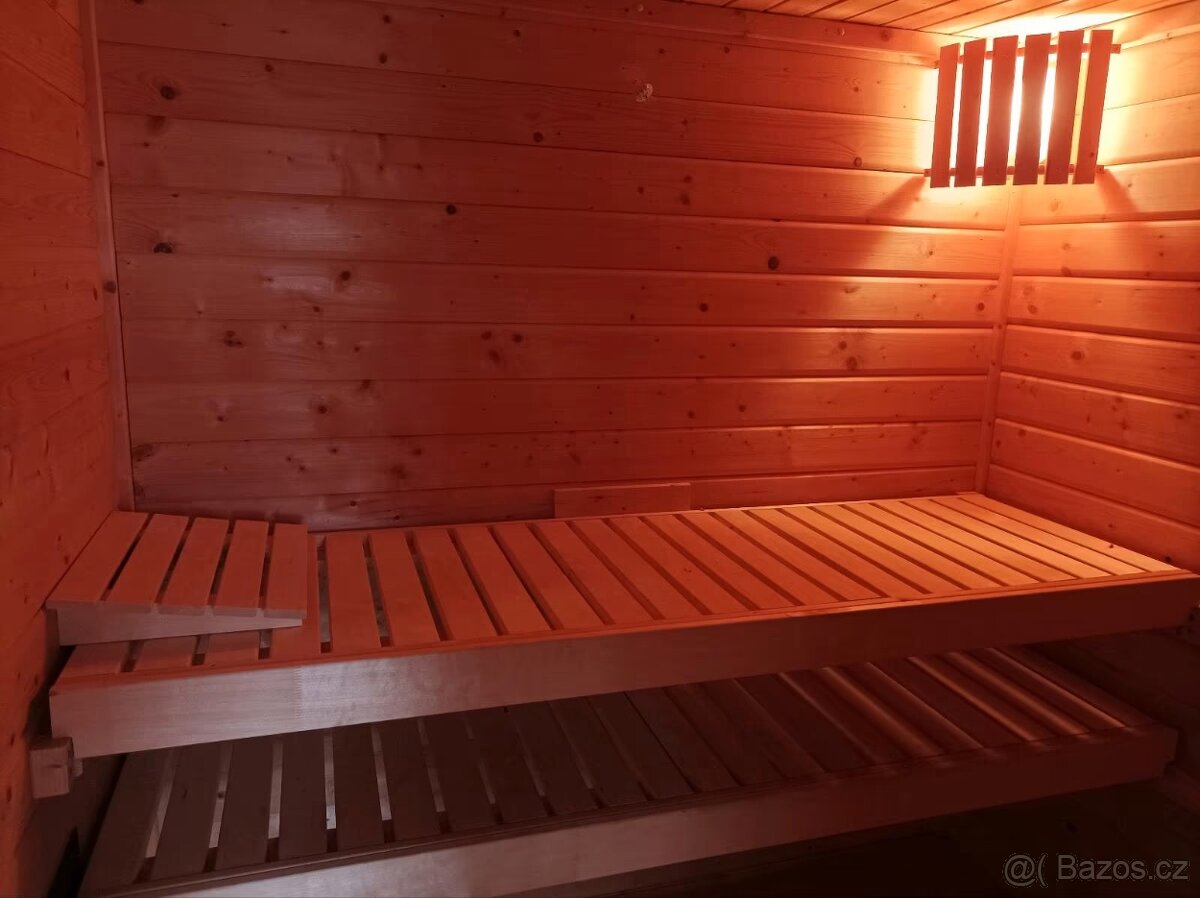 Finská sauna Karibu masiv s Bio-Mat kamny 9kw/380v - 8