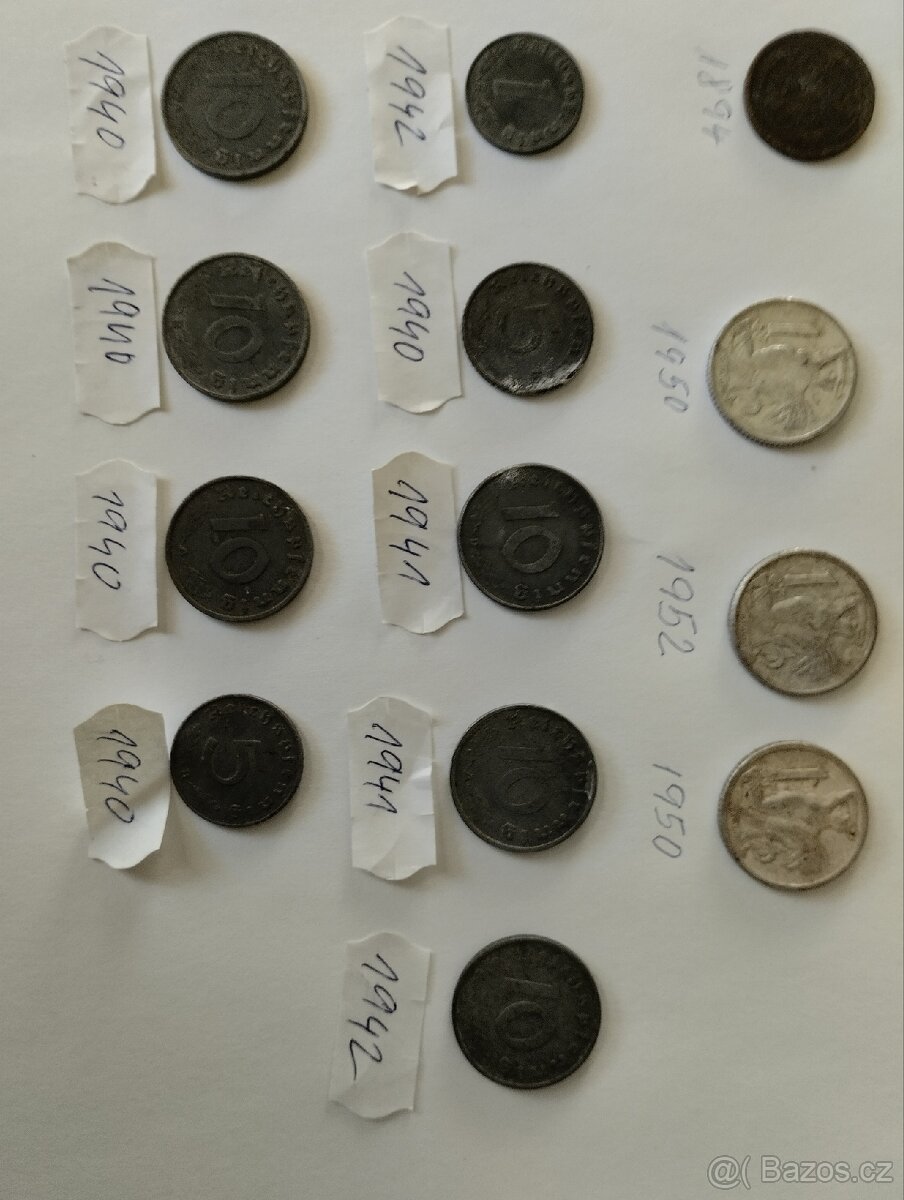 Staré mince 1 - 8