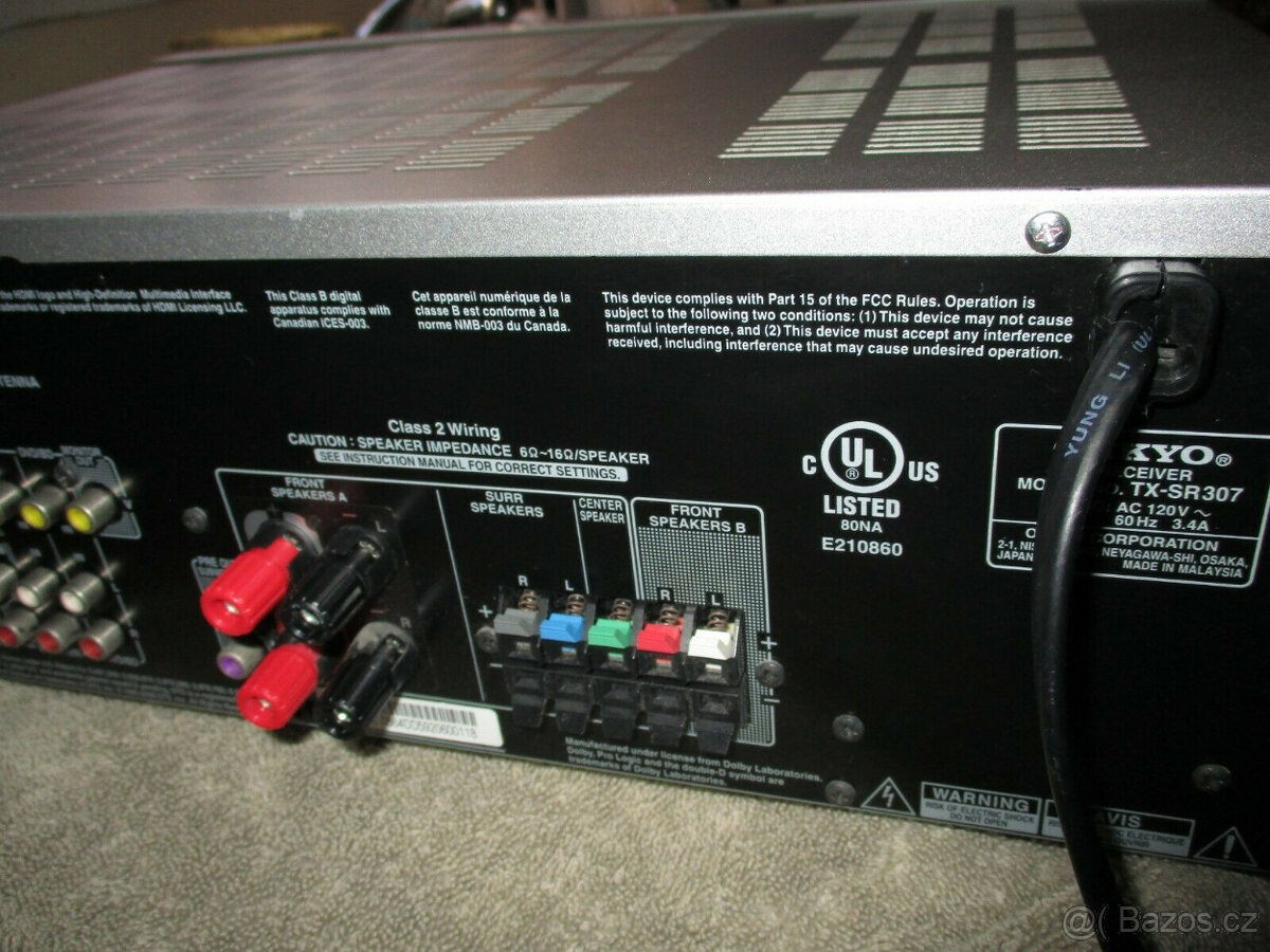 Onkyo TX-SR307 5.1 x 100W HDMI AV Receiver, DO, návod - 8