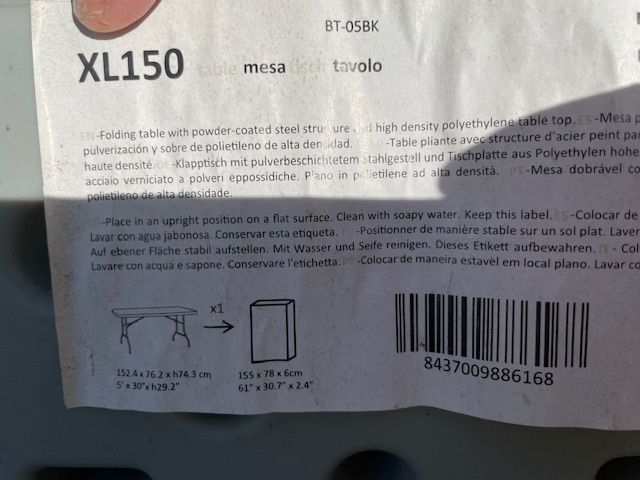 Plastový stůl obdélník - 8