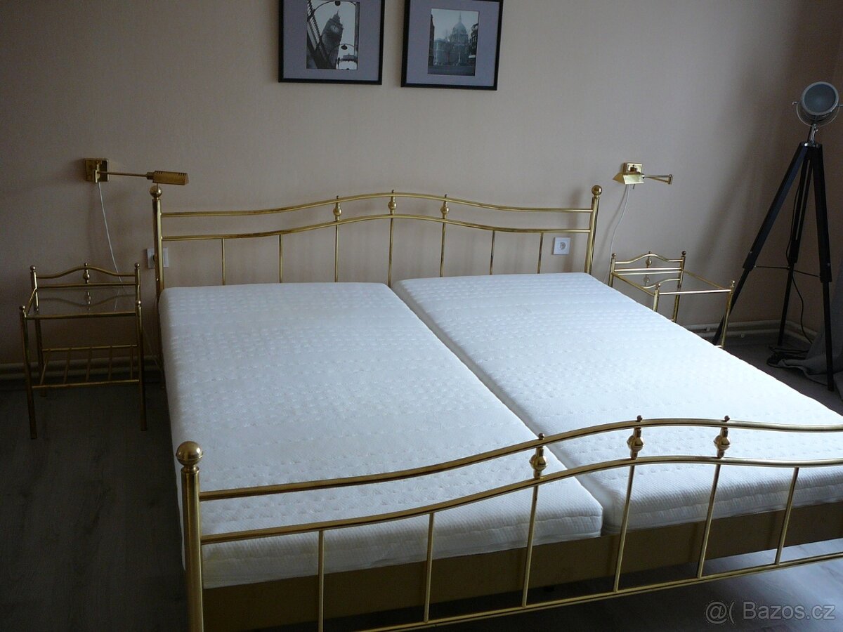 Mosazná manželská postel - 8