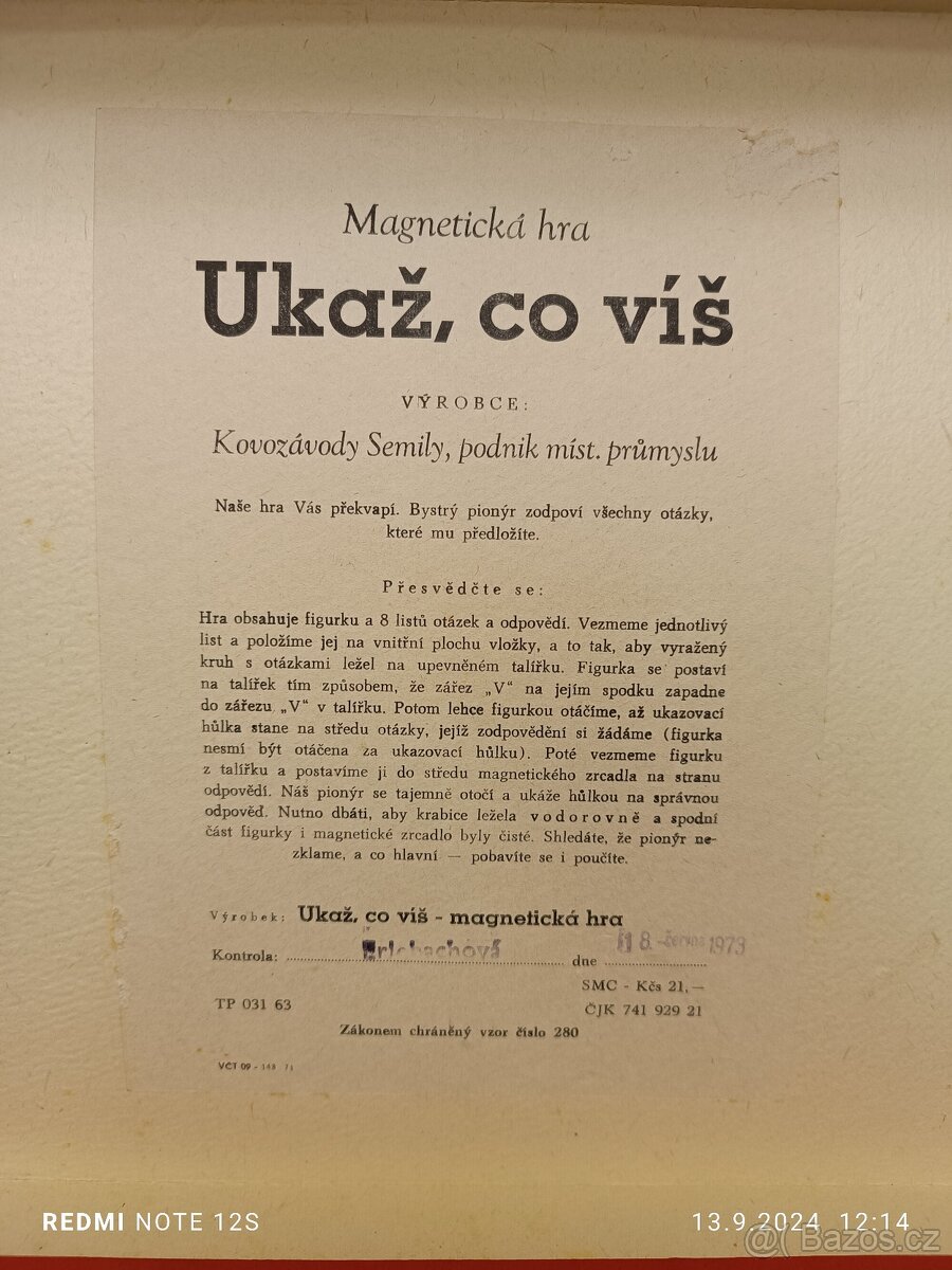 Stará retro hra ukaž co víš magnetická - 8