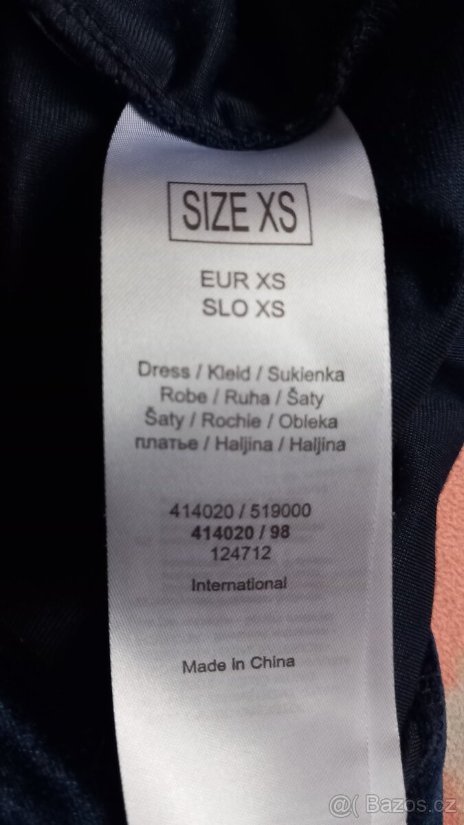 Tmavě modré sametové šaty Orsay, vel. XS - 8