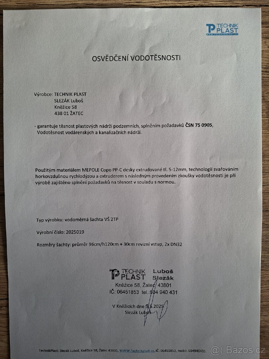Vodoměrná dvouplášťová šachta - 8