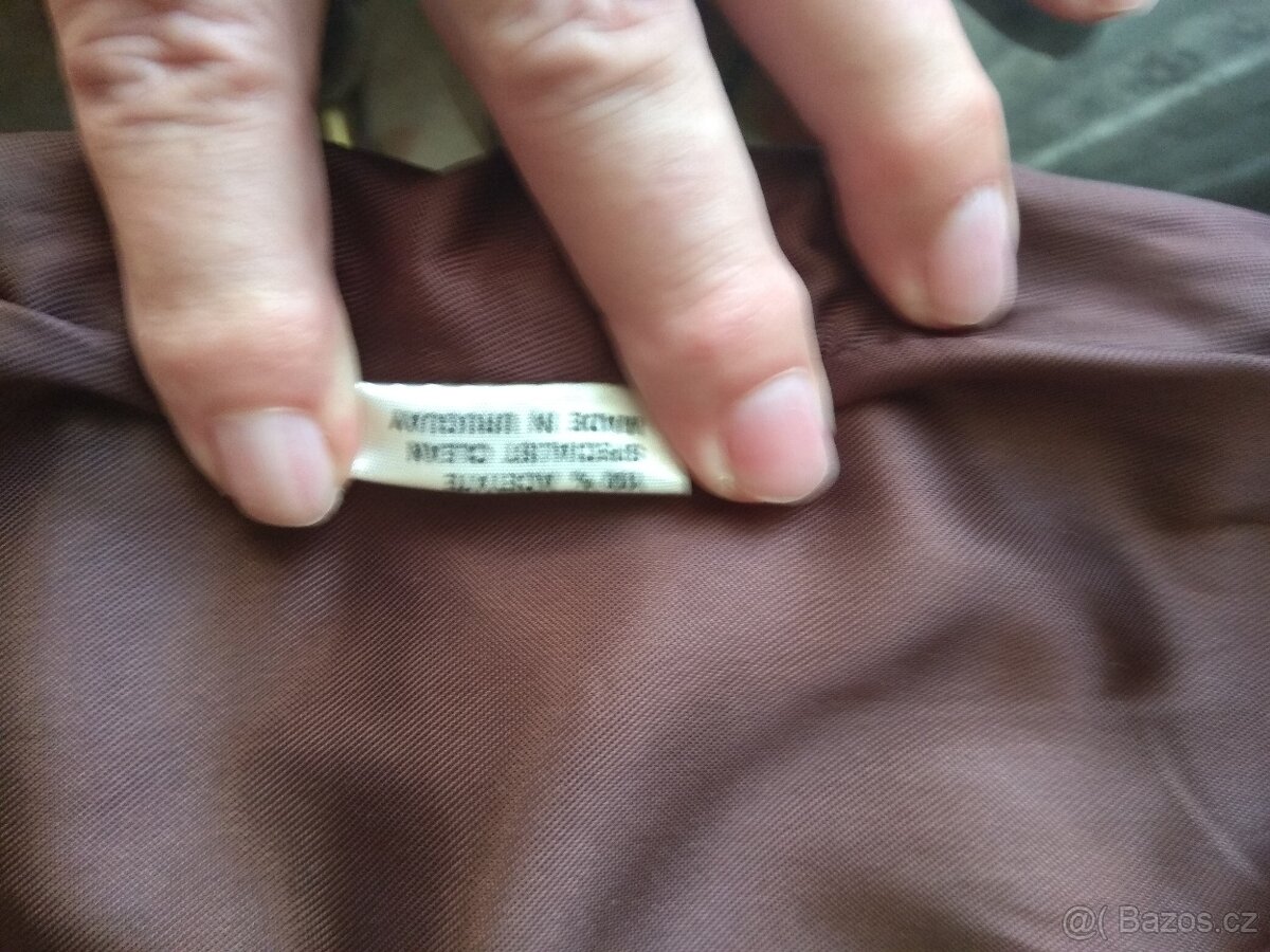 Dámská kožená sukně s předním rozparkem a předními kapsami - 8