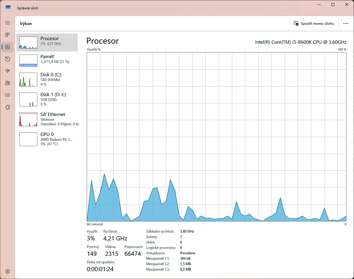 Herní počítač s RX 5700 XT, i5-8600K - 8