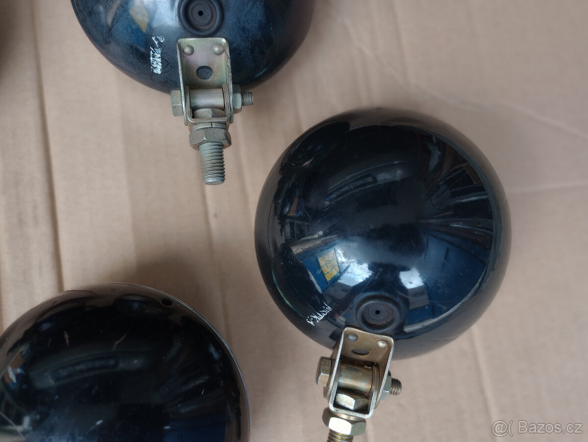 Mlhovky kovové kulaté PAL, černé, nepoužité - 8