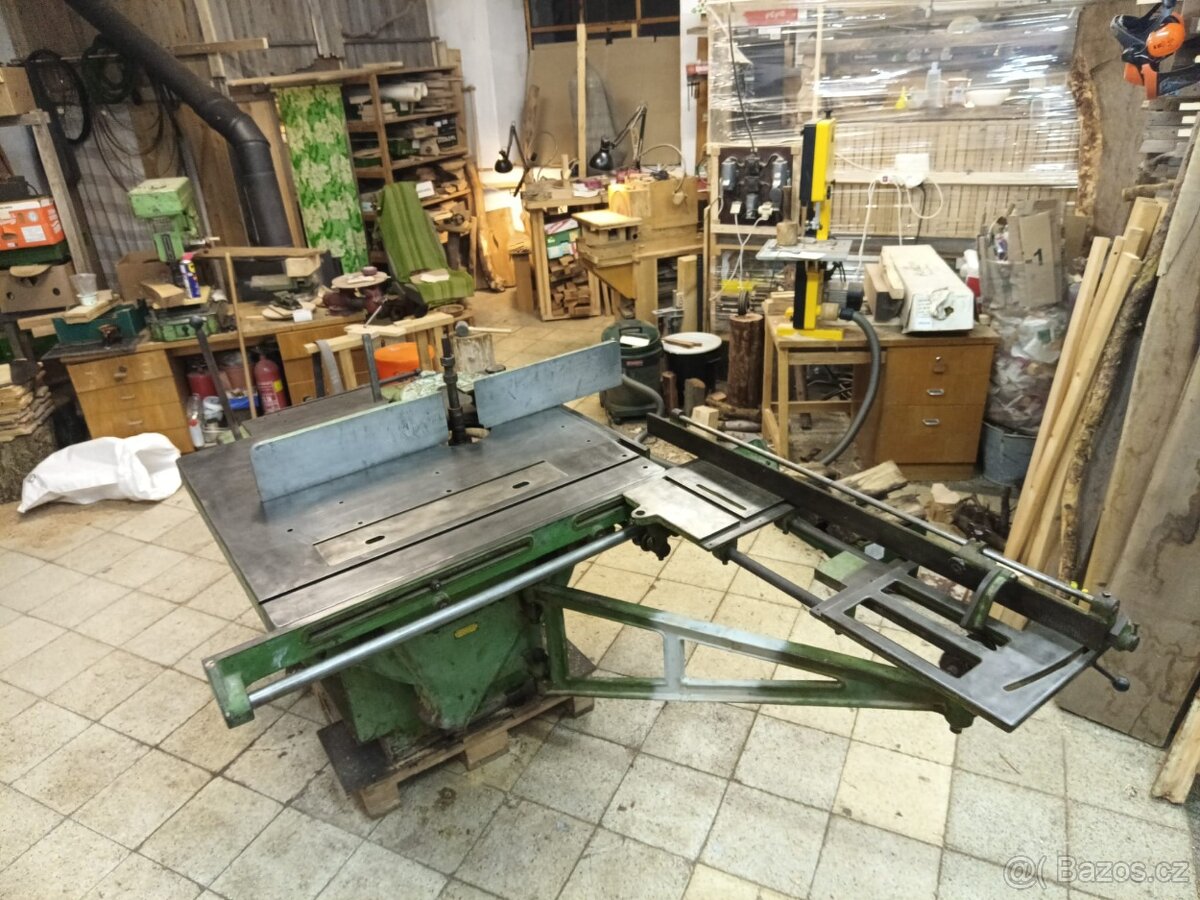 Trojkombinace BAUERLE – litinová pila / frézka / dlabačka - 8