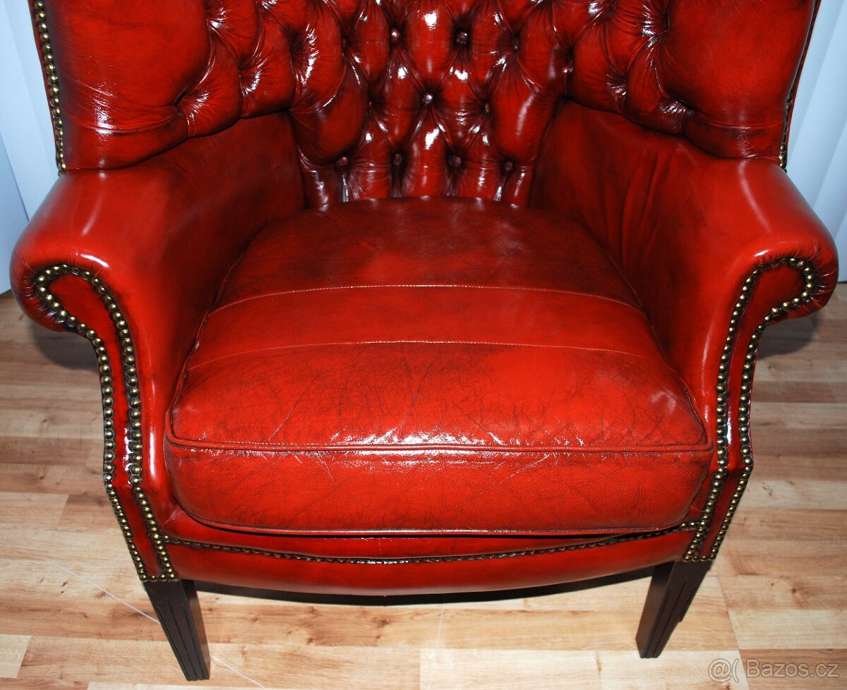 CHESTERFIELD BARREL BACK CHAIR - 8