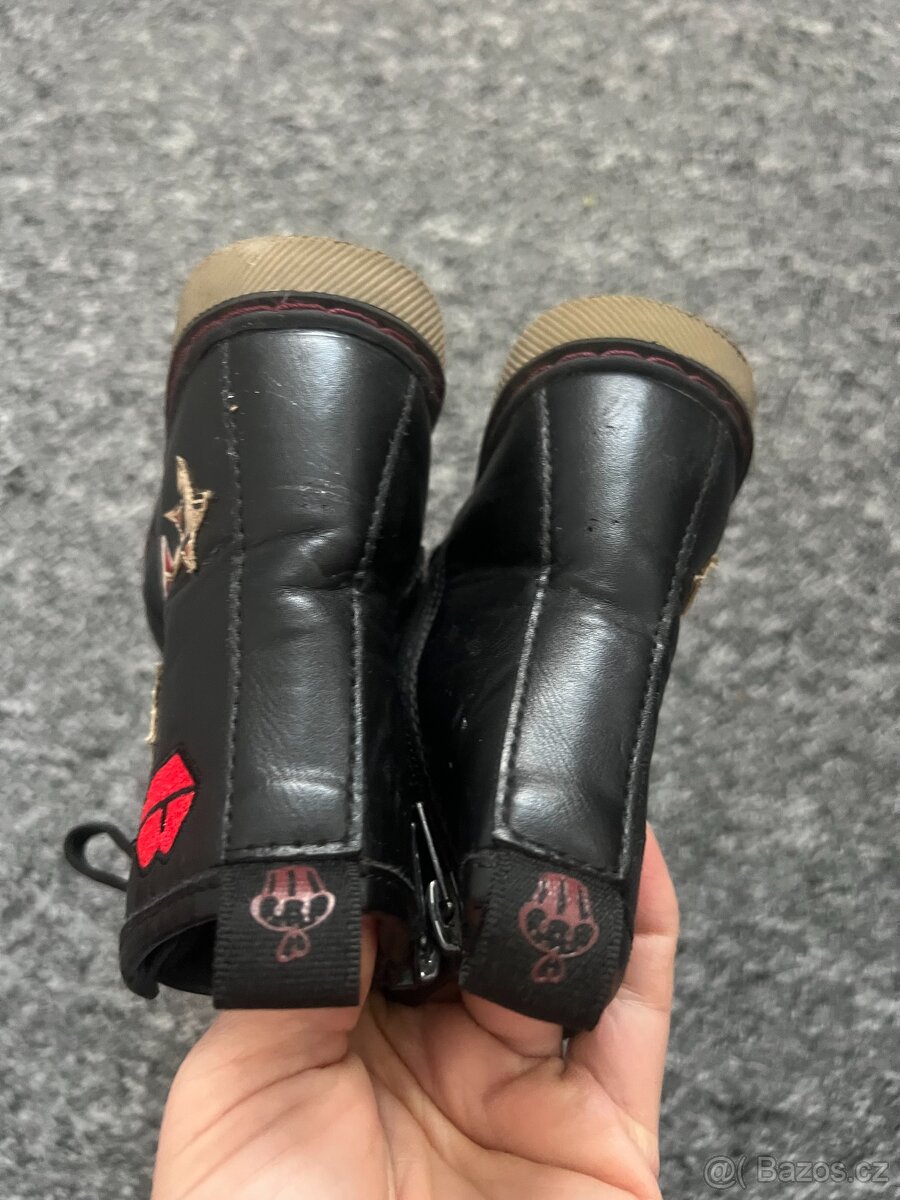 Dětské dívčí černé vyteplené traktorky vel. 27 - 8