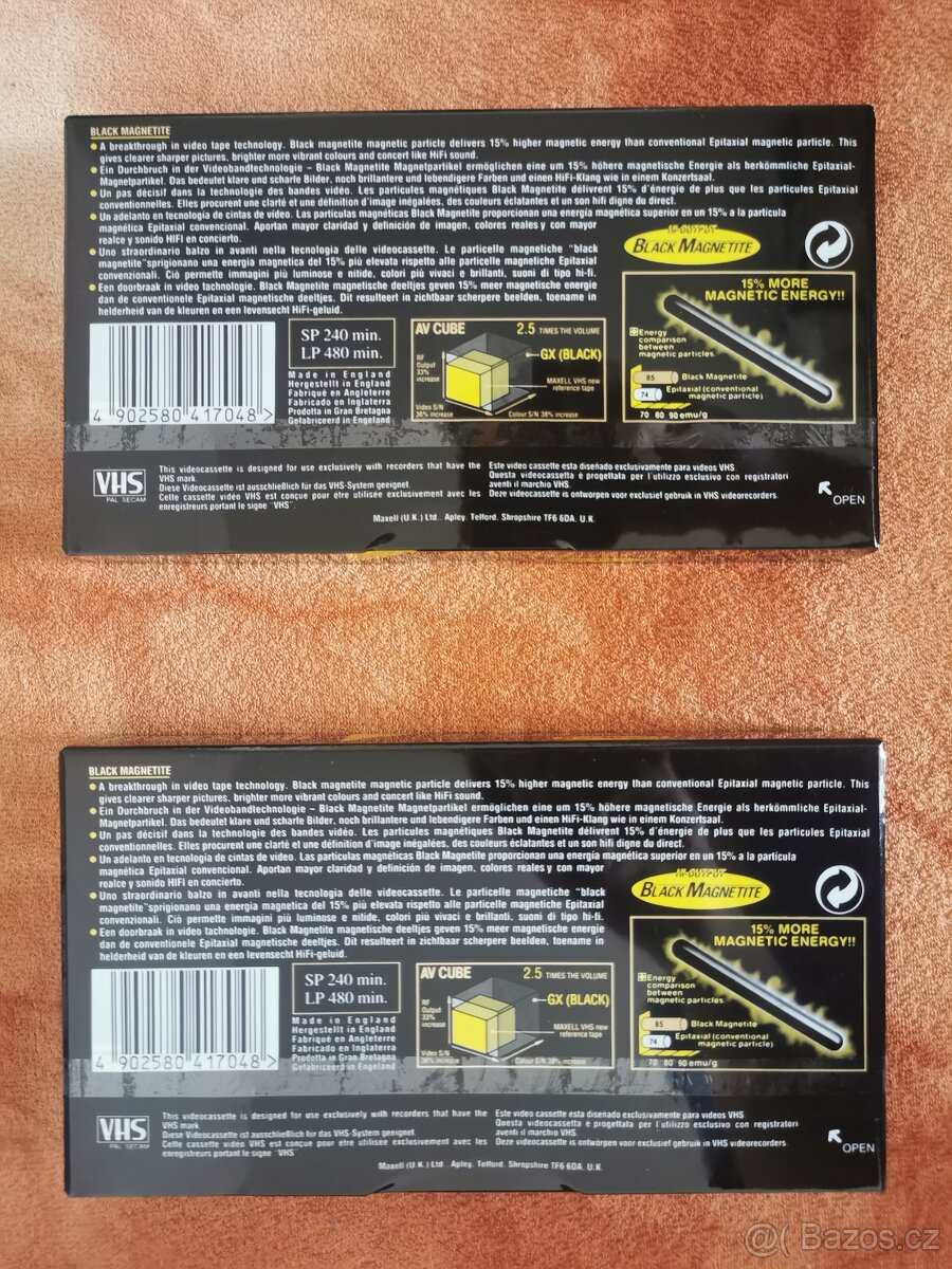 maxell GX-BLACK 240 (VHS kazety - NOVÉ) - 8