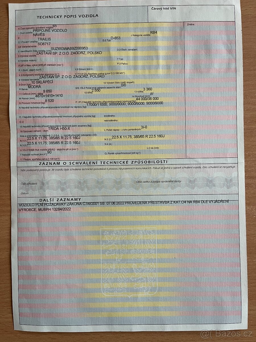 Prodám sklápěcí návěs TRAILIS 40 cbm - 8