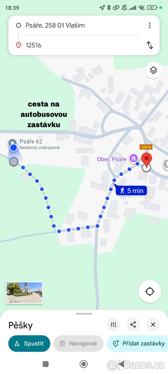 Stavební pozemek v obci Psáře - 8