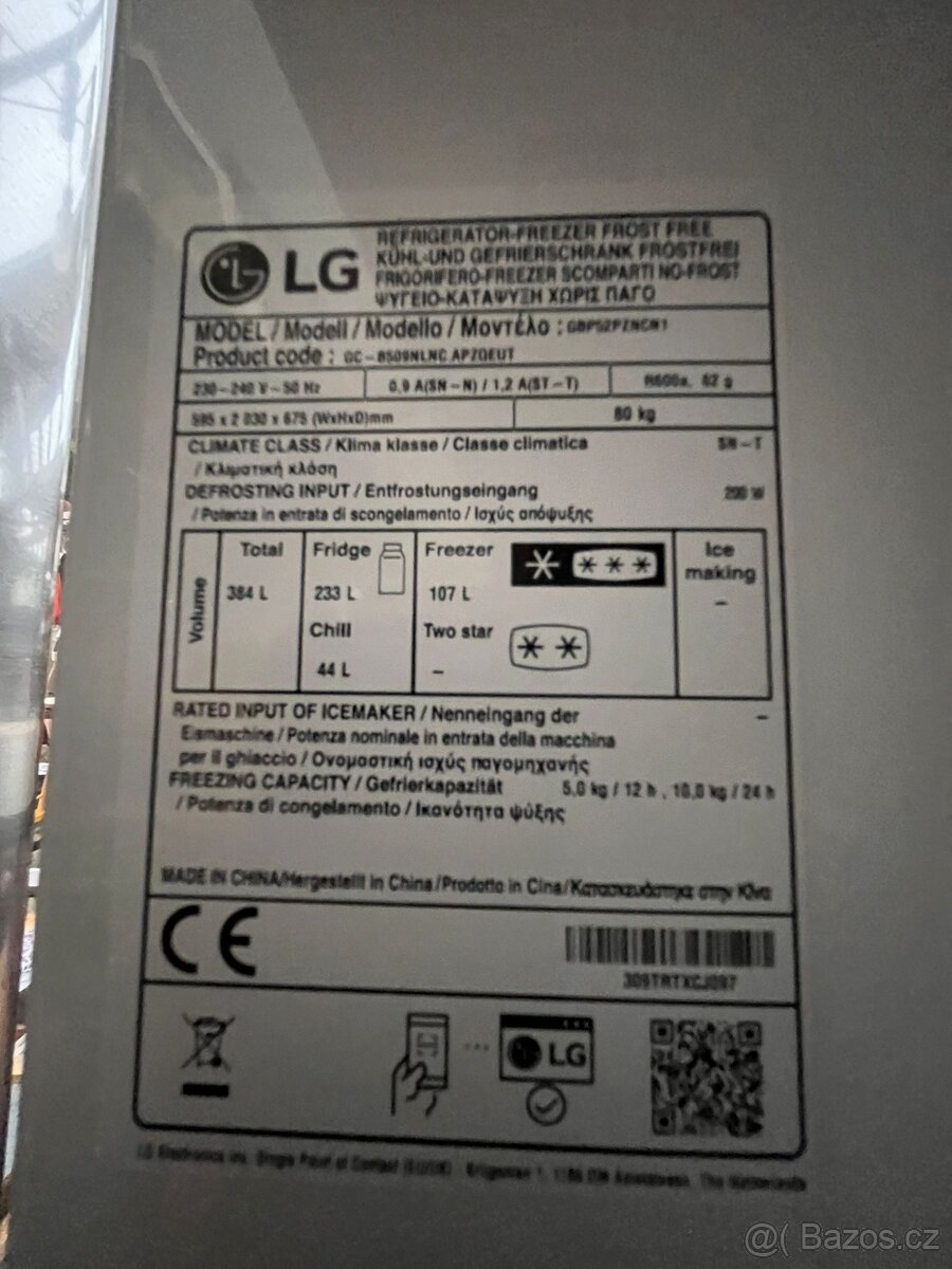 Lednice LG kombinovaná s mrazákem - 8