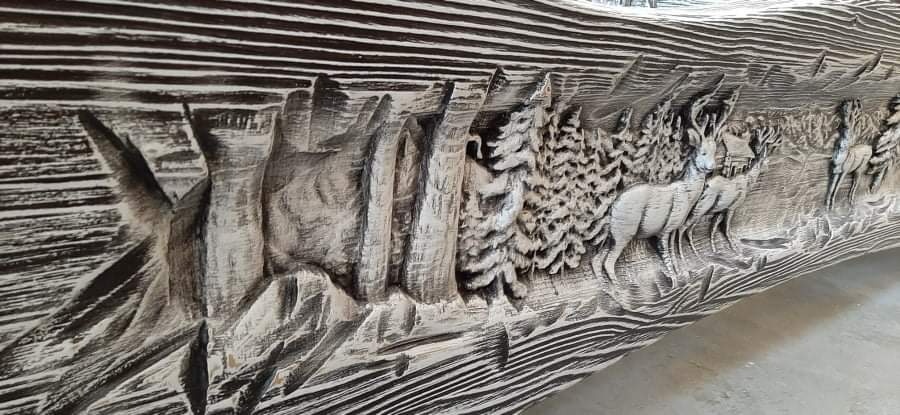 Predám masivni postel s loveckým motívem180×200 - 8