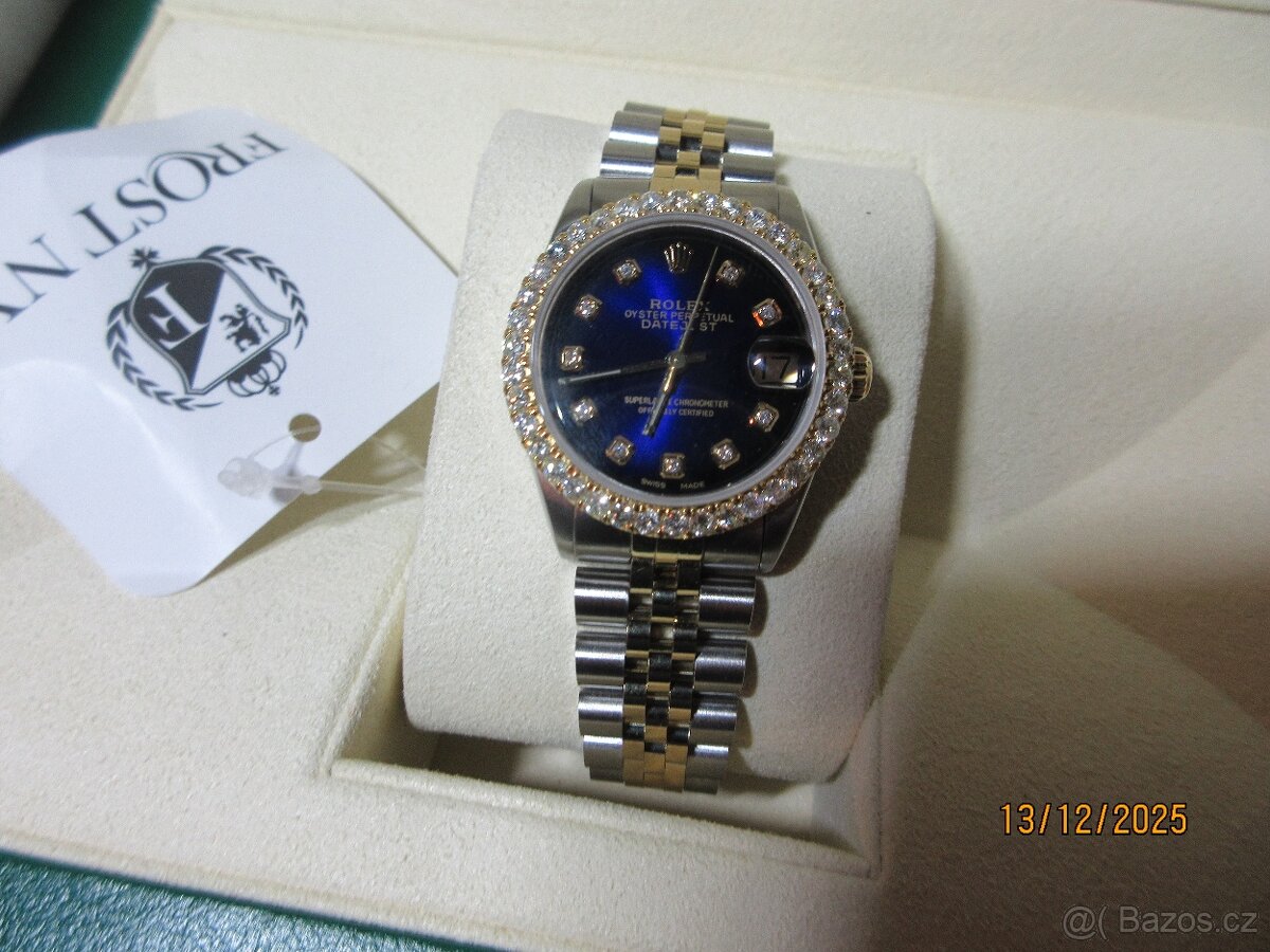 Hodinky ROLEX s diamantovým rámečkem ORIGINÁL - 8
