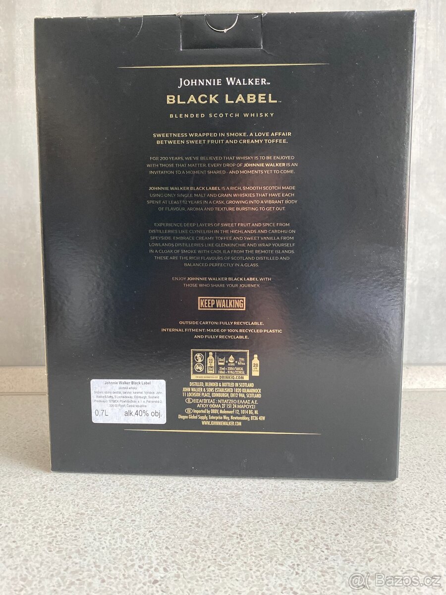 Johnnie Walker Black Label – 12yo, 40% 0,7L, dárkové balení - 8