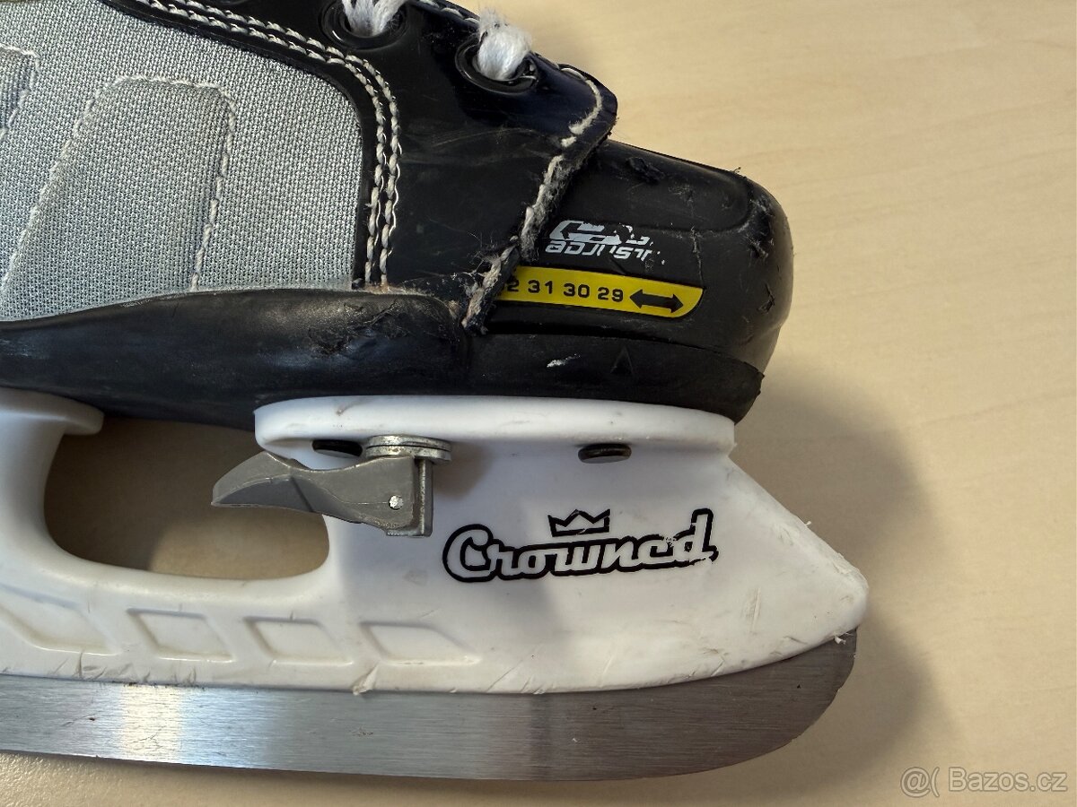 dětské brusle s pohyblivou špičkou BAUER EUR 37,5, US 5 - 8