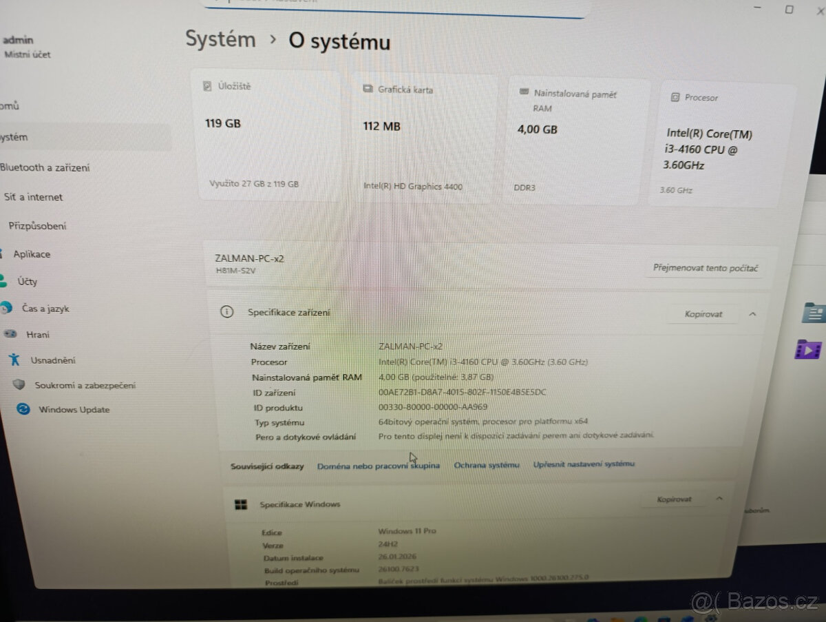 PC Intel i3-4160/4GB RAM/119GB SSD Windows 11 x2 - 8