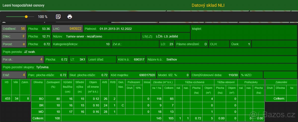 Prodám lesní pozemek v k.ú. Sněhov - 8
