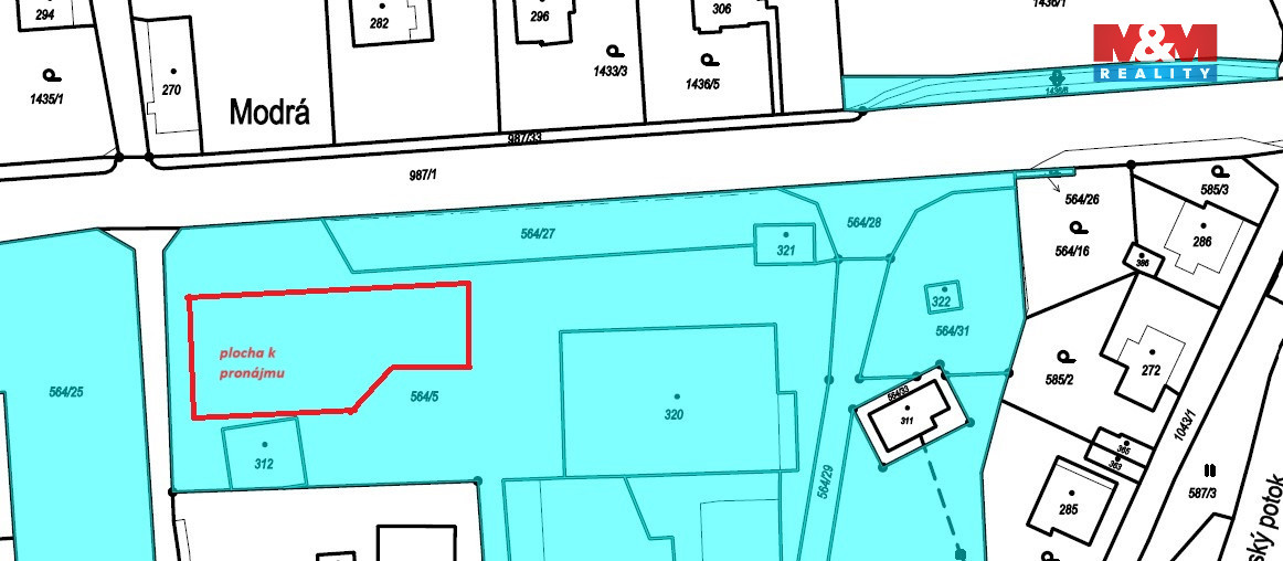 Pronájem komerčního pozemku, 700 m², Jílové - Modrá - 8