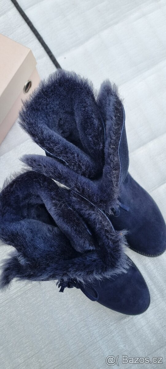 Nové nenošené dámské zimní semišové boty vel.38 - 8