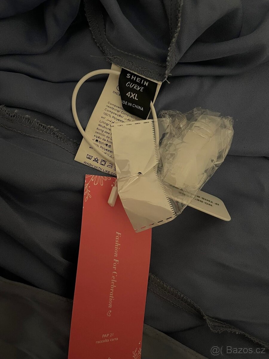 Nebesky modré plesové šaty - 8