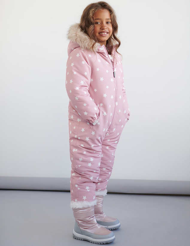 ☘️ Dívčí HVĚZDIČKOVÁ KOMBINÉZA zimní overal světlý vel. 98 - 8