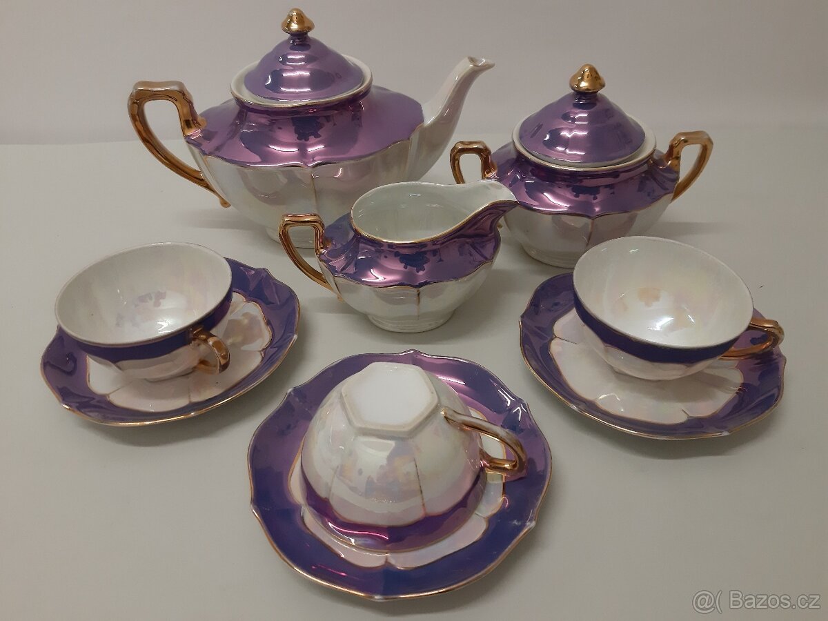 Perleťová čajová souprava - 8