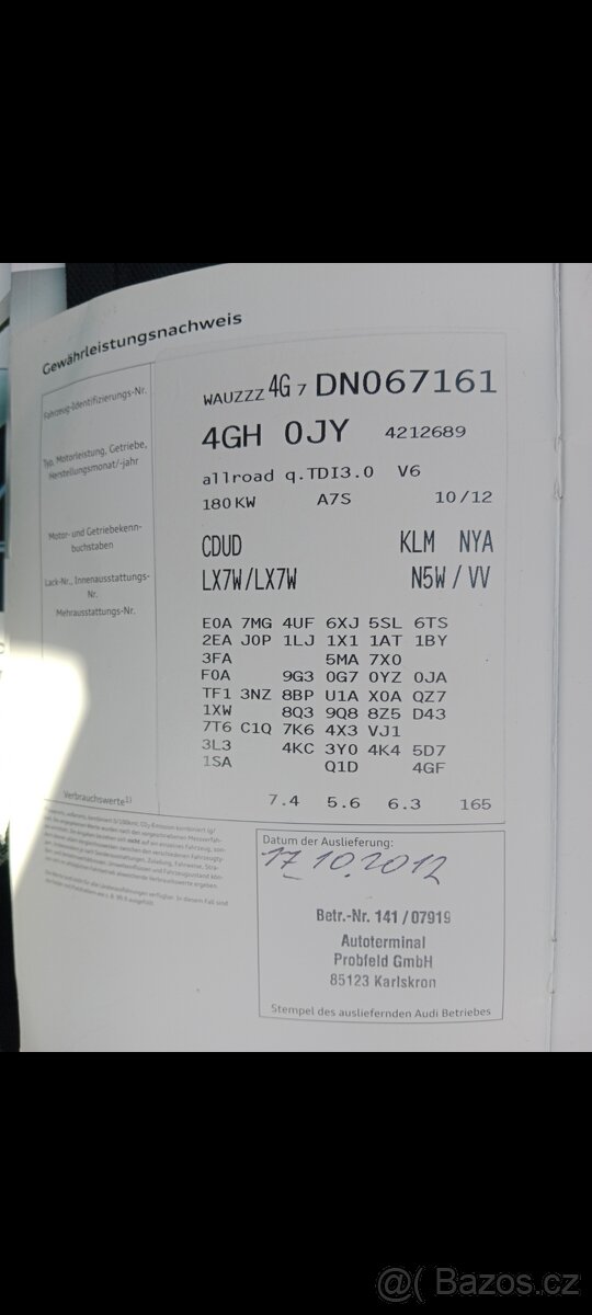 Audi A6 Allroad 3.0 tdi 180 kw r.v.2012 - 8