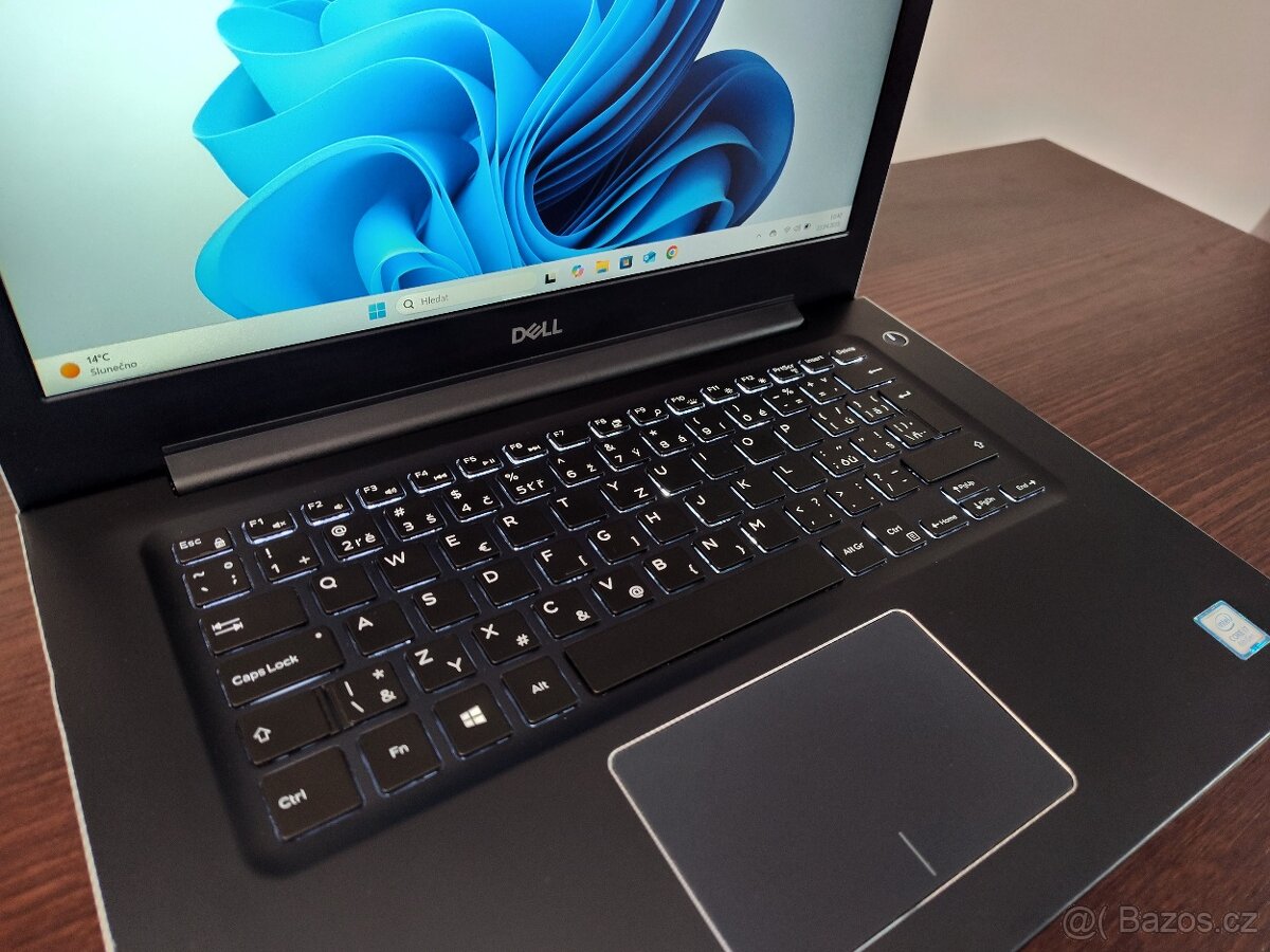 Kovový podsvícený Dell,i7-8gen,4gb GPU,14", SSD. - 8