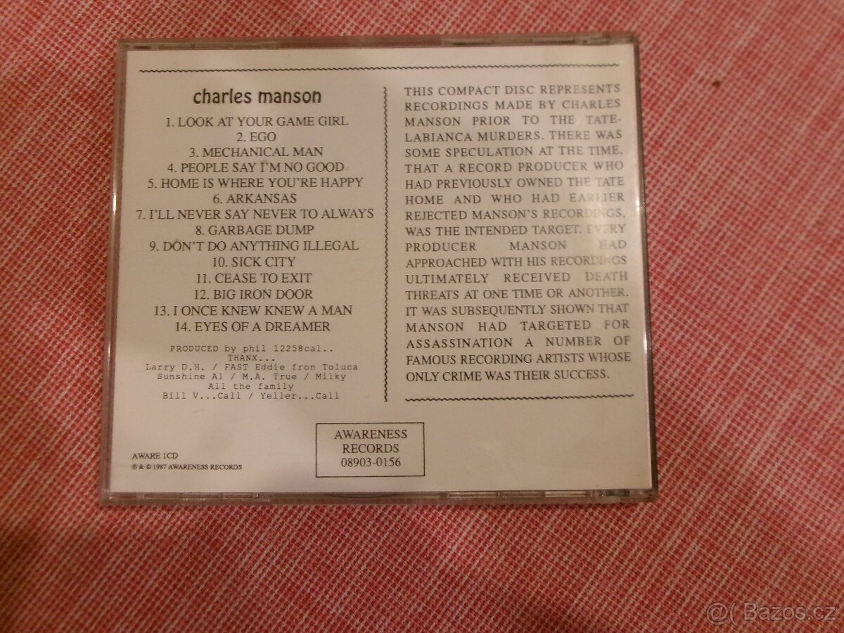 Charles Manson: CD Lie + sbírka knih. - 8