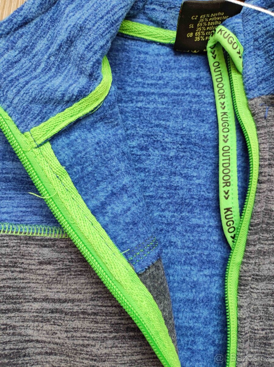 Chlapecká fleecová mikina na zip Kugo nová - 8