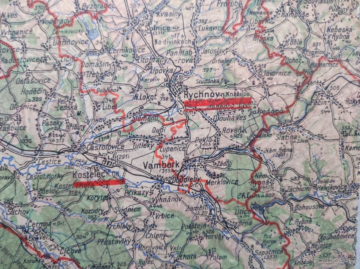 Strará mapa - Východní Čechy, Orlické hory a Severní Morava - 8