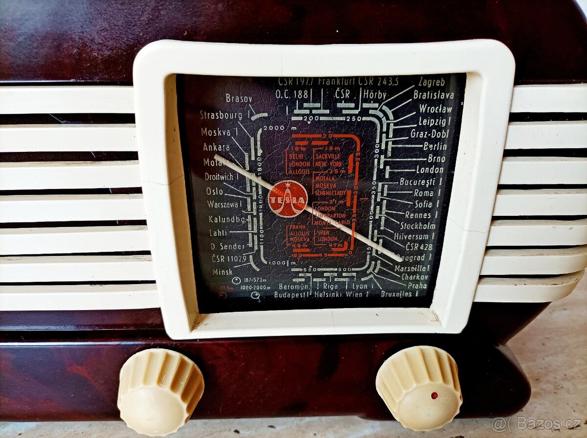 Staré rádio Tesla Talisman 307U, plně funkční, top stav - 8