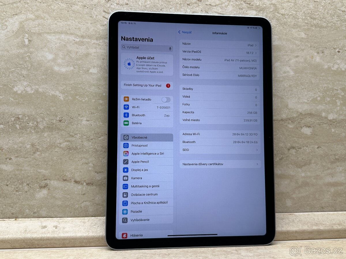 Apple iPad Air 11 M2 256 GB Wi-Fi Blue, záruka - 8