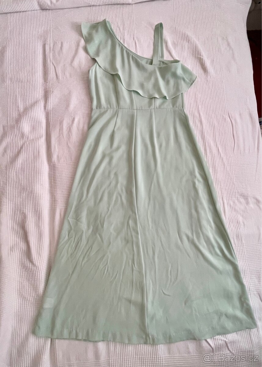 Set - Světle zelené společenské šaty a lodičky vel. 38 - 8