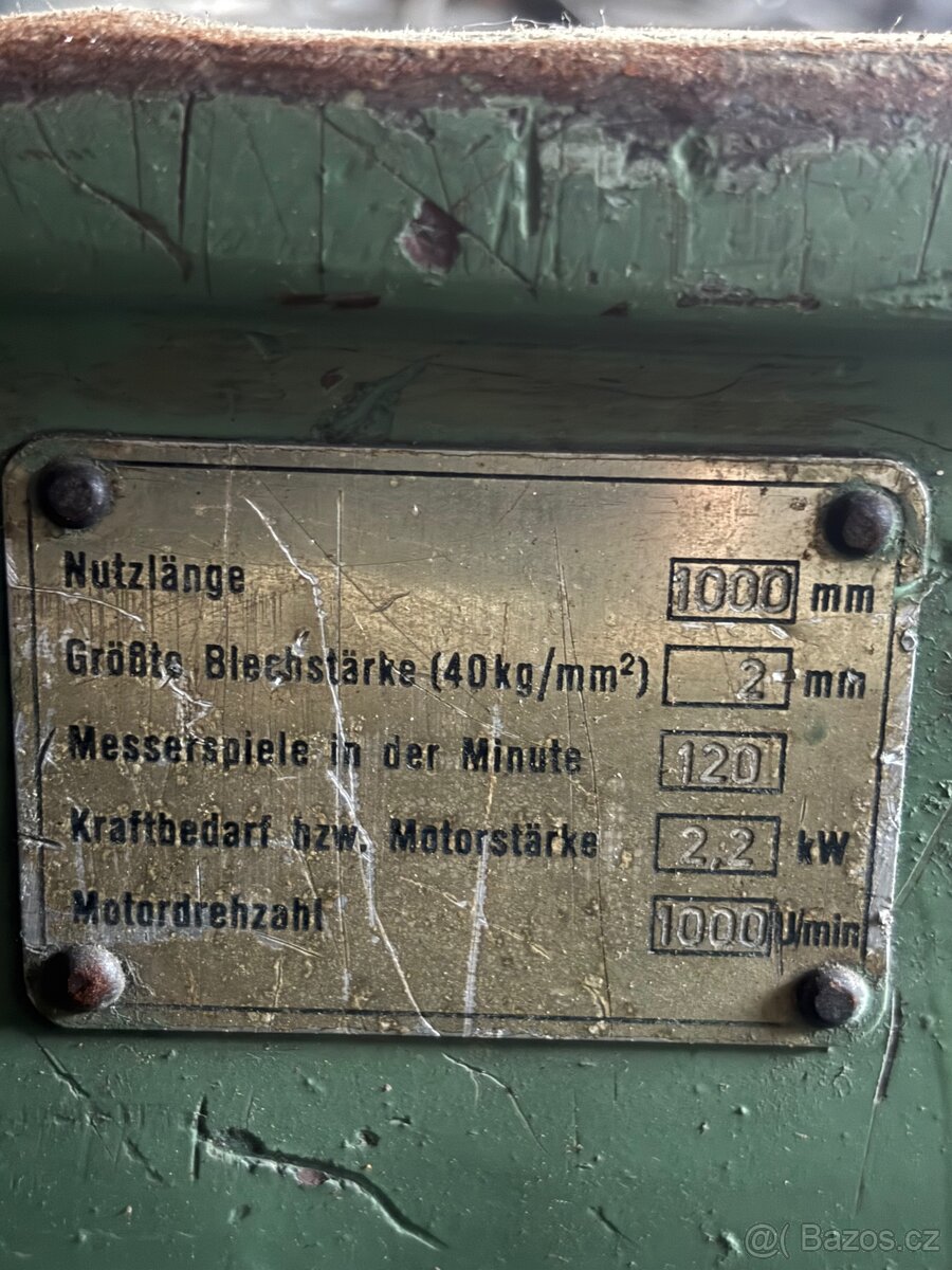 Ohýbačka plechu 1m - 8