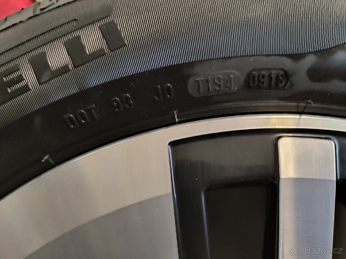 ALU kola Passat Superb 5x112 r17, Originál,+TPMS,Pirelli 98% - 8